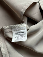 Portobellos Tan Microfibre Point Collar Cropped Boxy Fit Shirt - M