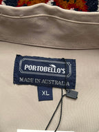 Portobellos Tan Microfibre Point Collar Cropped Boxy Fit Shirt - M