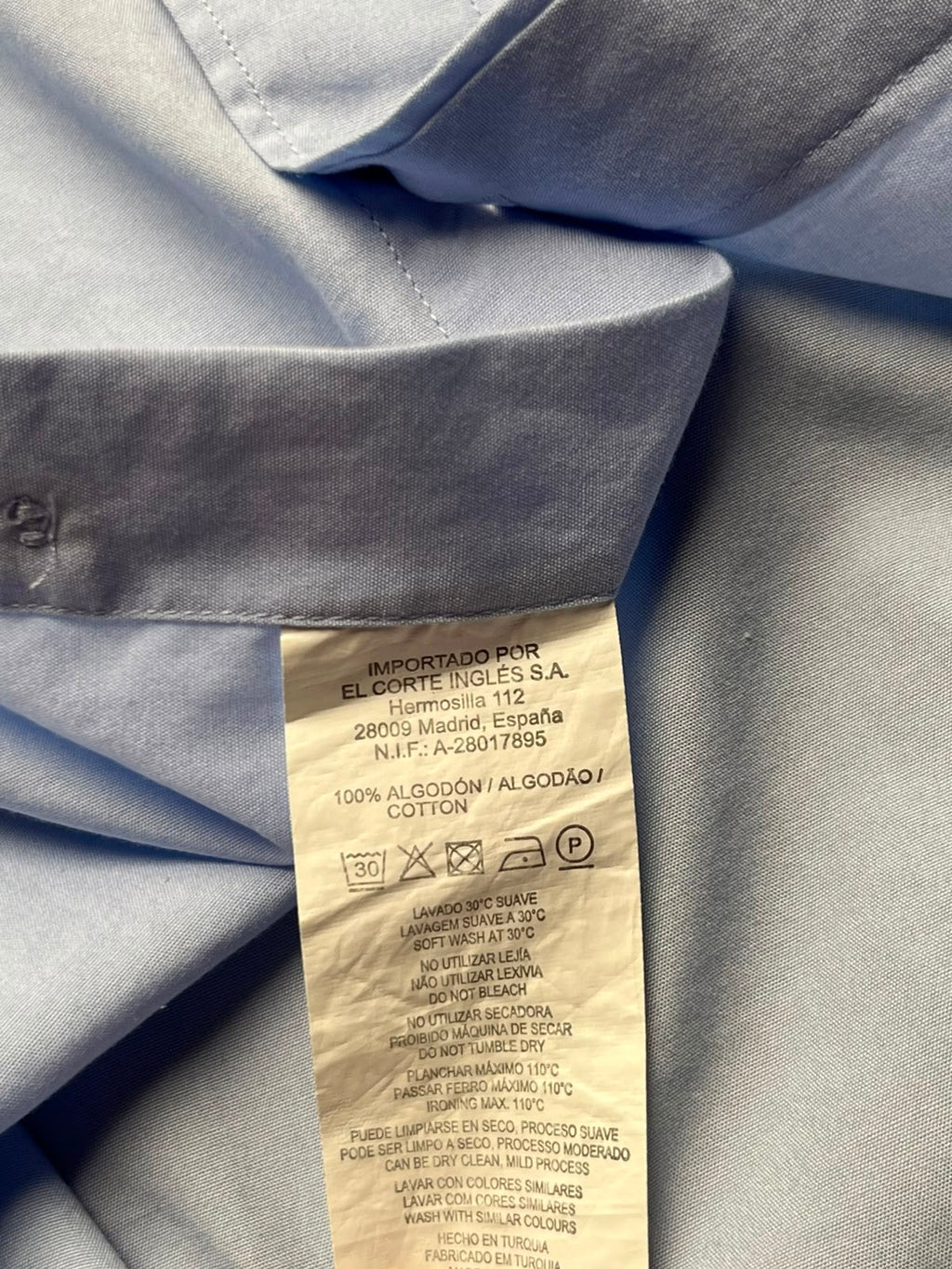 Emidio Tucci Fit Line Light Blue Casual BUTTON DOWN SHIRT - XL