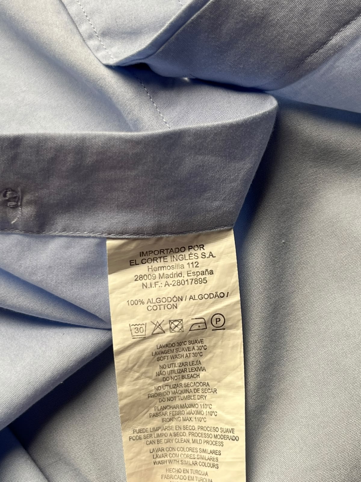 Emidio Tucci Fit Line Light Blue Casual BUTTON DOWN SHIRT - XL