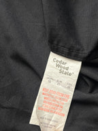 Cedar Wood State Black Plain Regular Fit Button Down Shirt - L