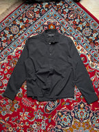 Cedar Wood State Black Plain Regular Fit Button Down Shirt - L