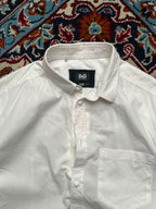 D&G Dolce & Gabbana White Plain Brad Button Down Shirt - M