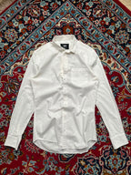 D&G Dolce & Gabbana White Plain Brad Button Down Shirt - M