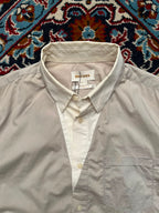 Diesel Slim Fit Beige Two Tone Paneled Button Down Shirt - L