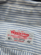 TM Lewin & Sons Blue White Striped Button Down Shirt - XL
