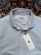 TM Lewin & Sons Blue White Striped Button Down Shirt - XL