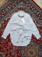 TM Lewin & Sons Blue White Striped Button Down Shirt - XL