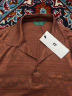 VINTAGE ARNOLD PALMER BROWN FULL SLEEVE POLO SHIRT - M