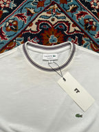 LACOSTE REGULAR FIT WHITE TEE - S