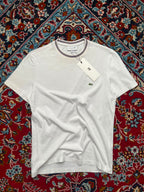 LACOSTE REGULAR FIT WHITE TEE - S