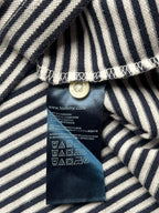 TOMMY HILFIGER CUSTOM FIT BLACK WHITE STRIPE POLO TEE - XL