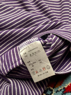 Hiromichi Nakano Golf Purple Striped Polo TEE - L