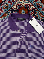 Hiromichi Nakano Golf Purple Striped Polo TEE - L