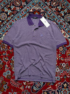 Hiromichi Nakano Golf Purple Striped Polo TEE - L