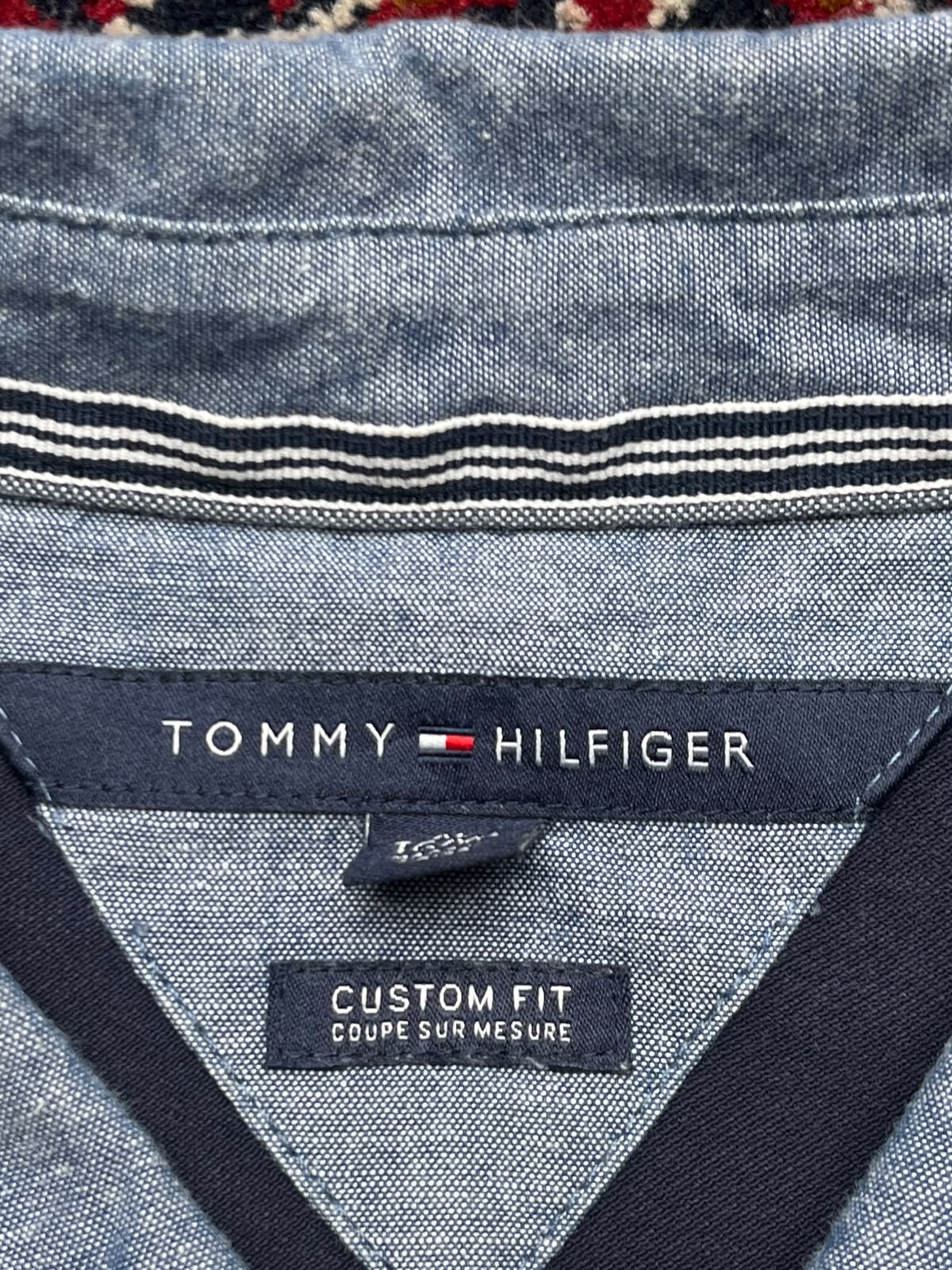 TOMMY HILFIGER NAVY BLUE CUSTOM FIT POLO TEE - XL