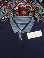 TOMMY HILFIGER NAVY BLUE CUSTOM FIT POLO TEE - XL