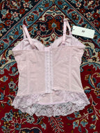 Vintage Charle Chandeal Pink Floral Lacy Corset  - M