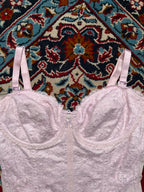 Vintage Charle Chandeal Pink Floral Lacy Corset  - M