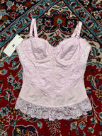 Vintage Charle Chandeal Pink Floral Lacy Corset  - M