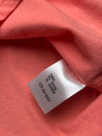 Valleygirl Neon Coral Pink Solid Cropped Scoop Neck TEE - XS