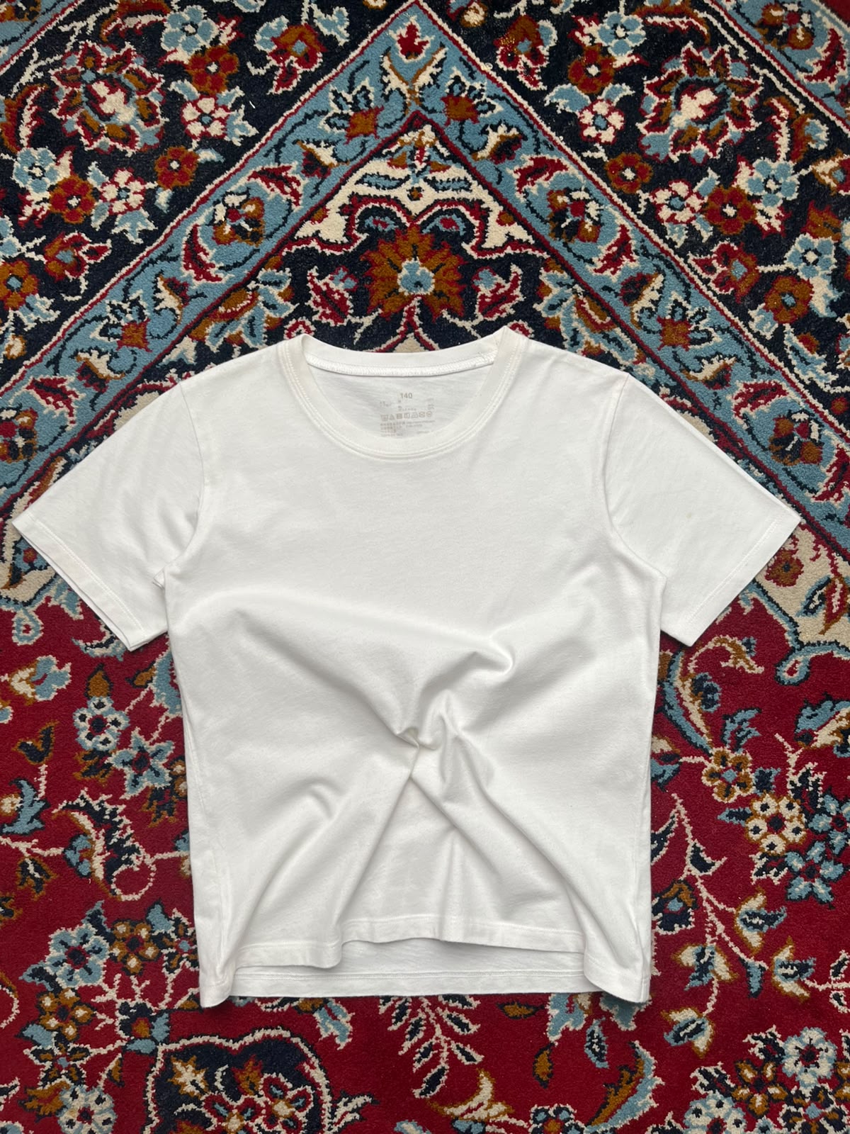 MUJI Plain White BABY TEE - XS