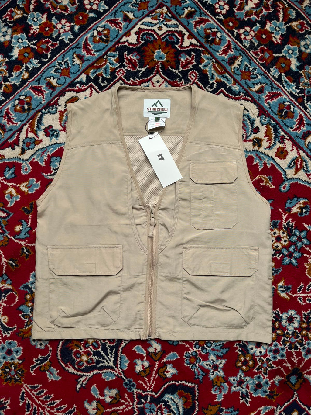 Starcrew Beige Utility Fishing Vest - L