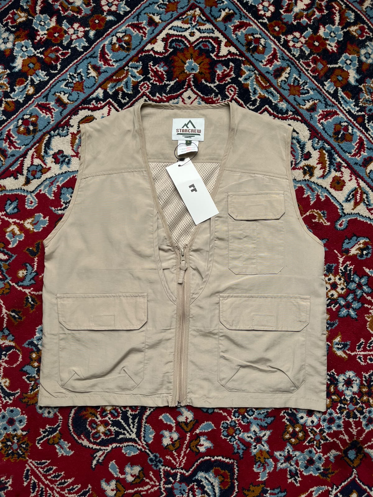 Starcrew Beige Utility Fishing Vest - L