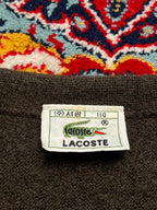 Vintage Women Lacoste Brown Knit Cardigan - L