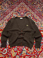Vintage Women Lacoste Brown Knit Cardigan - L