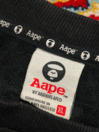 AAPE By A Bathing Black Camo Crewneck Sweatshirt - XL