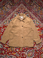 98 Project Korean Style Tan Quilted Lined Button Up Utility Chore JACKET - L