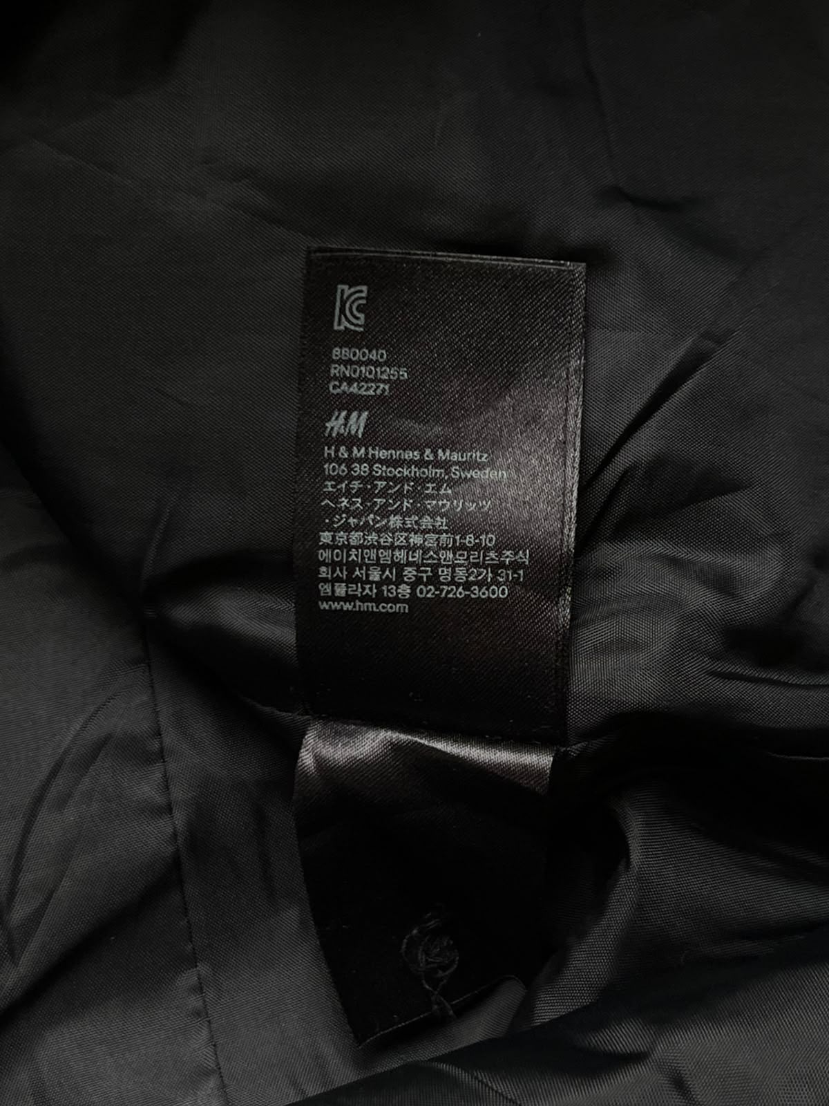 H&M Black Wool Military Field Multi Pocket JACKET - L