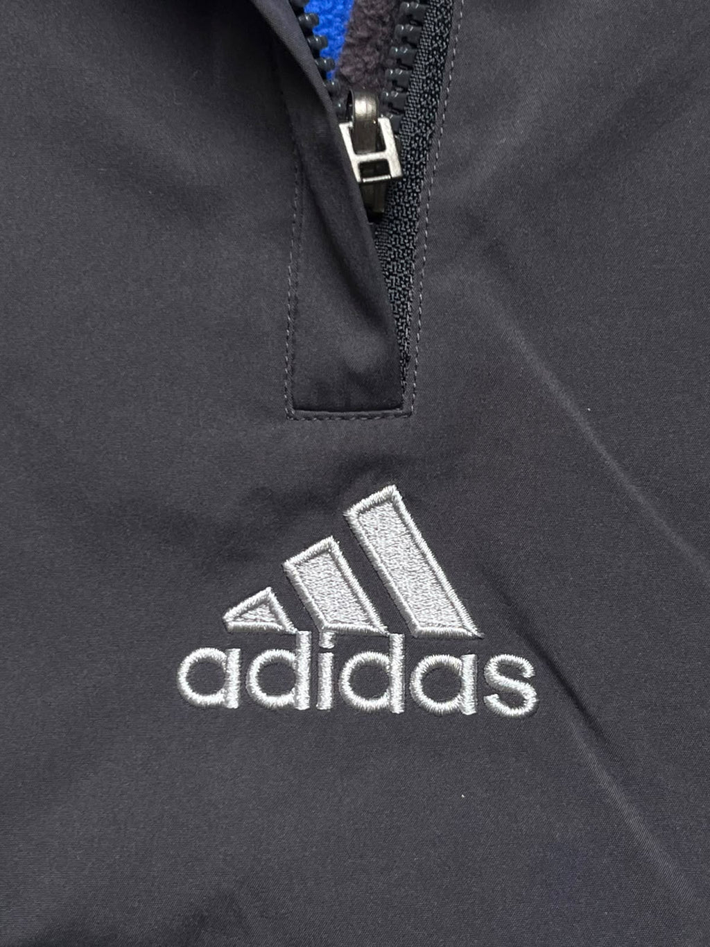 Adidas Quarter Zip Fleece Pullover Windbreaker JACKET  - L