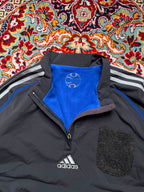 Adidas Quarter Zip Fleece Pullover Windbreaker JACKET  - L