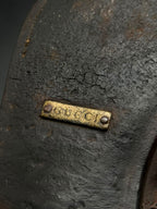 GUCCI Mens Brown Distressed Leather Wingtip Brogue Oxford loafers - 43