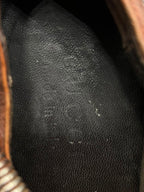GUCCI Mens Brown Distressed Leather Wingtip Brogue Oxford loafers - 43
