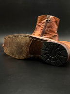 MARK NASON Mens Dragon Embossed Square Toe Side Zip Ankle Boots - 43