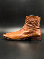 MARK NASON Mens Dragon Embossed Square Toe Side Zip Ankle Boots - 43