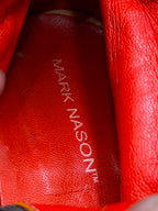 MARK NASON Mens Dragon Embossed Square Toe Side Zip Ankle Boots - 43