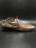 Paul Smith Brown Leather Wingtip Brogue Oxford shoes - 42