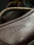 JAGUAR Mens Brown Leather  Handmade Slip On Loafers - 42