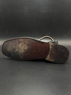 MARIO FAGNI Sport Black Leather Slip On Loafers - 41