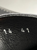 MARIO FAGNI Sport Black Leather Slip On Loafers - 41