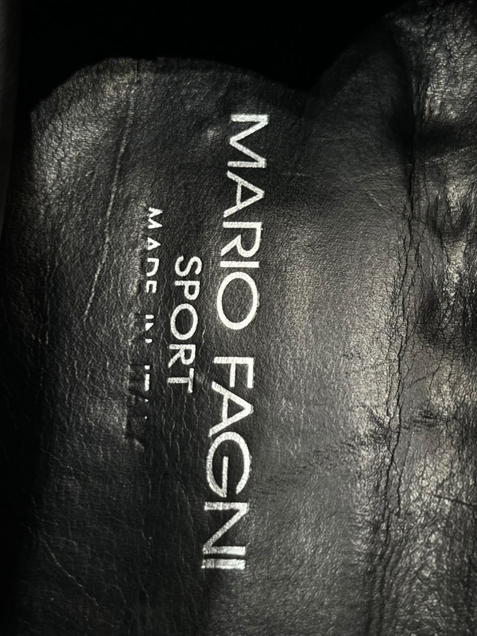 MARIO FAGNI Sport Black Leather Slip On Loafers - 41
