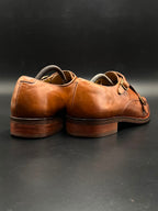 COLE HAAN Grandos Tan Leather Double Monk Strap Loafers - 45