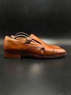 COLE HAAN Grandos Tan Leather Double Monk Strap Loafers - 45
