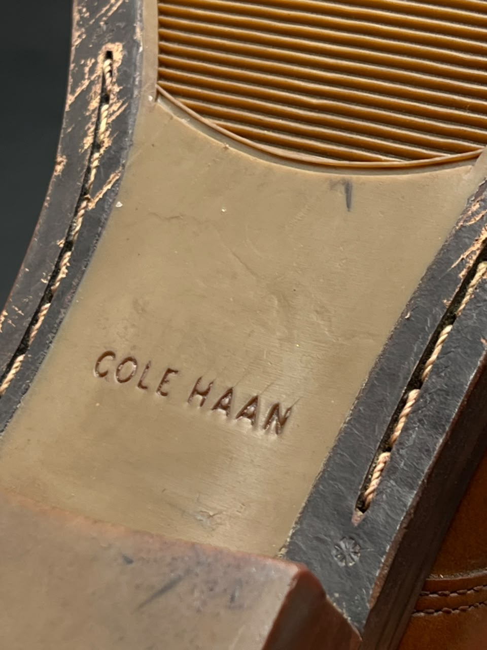 COLE HAAN Grandos Tan Leather Double Monk Strap Loafers - 45