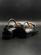 COLE HAAN Mens Black Leather Tassel Kiltie Loafers- 43.5