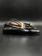 COLE HAAN Mens Black Leather Tassel Kiltie Loafers- 43.5